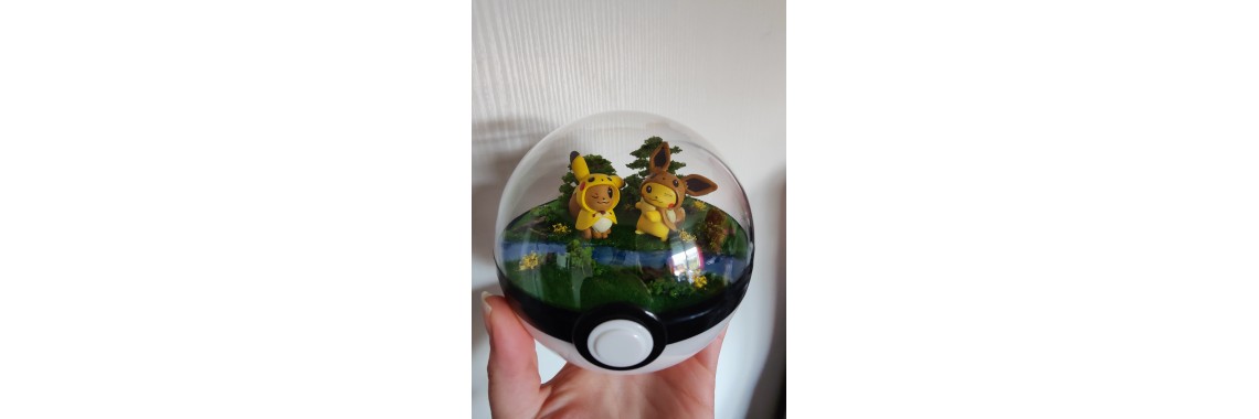 Diorama duo evoli pikachu