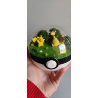 Diorama "Duo Pikachu et pharamp" Diorama "Duo Pikachu et pharamp"